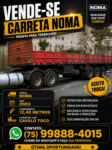 CARRETA NOMA 2003 para cavalo toco ACEITO CARRO NA TROCA