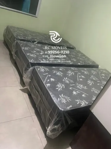 Cama box solteiro 88x1.88 com Colchão D33 Acoplado Direto da Fábrica - Com Nota Fiscal