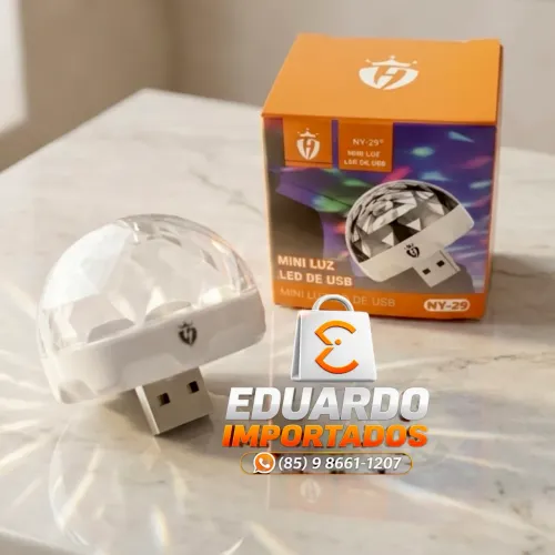 Mini Luz LED Colorido, Portatil USB Carro