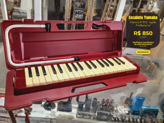 Escaleta Yamaha Pianica P-37D Japão Profissional - Seminova