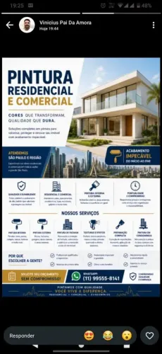 Pintura apartamentos, casas e salas comerciais