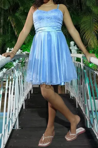 Vestido de festa Azul