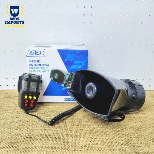 Sirene Automotiva e megafone 7 Tons Carro Moto Alarme - Aitek