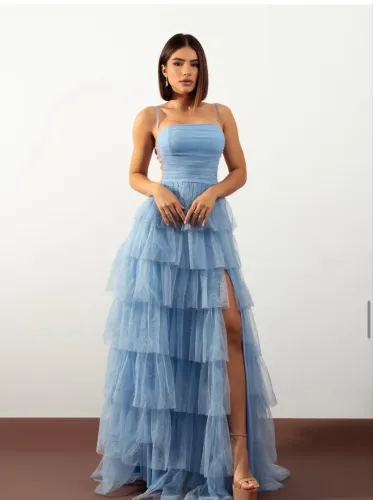 Vestido festa azul serenity