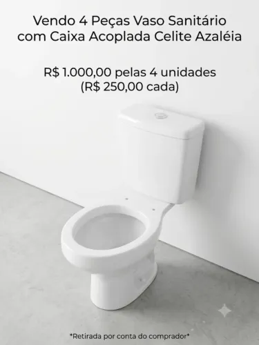Vaso Sanitário Azaleia Celite com Caixa Acoplada (4 unidades)
