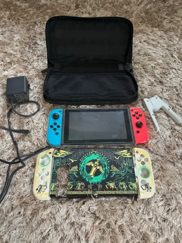 Nintendo Switch V2 DESBLOQUEADO 128gb + Acessórios