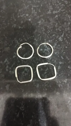 2 Pares de Brincos Prata 925