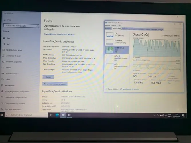 Notebook Lenovo Ideapad 320 15IKB 20gb ram 2TB HDD