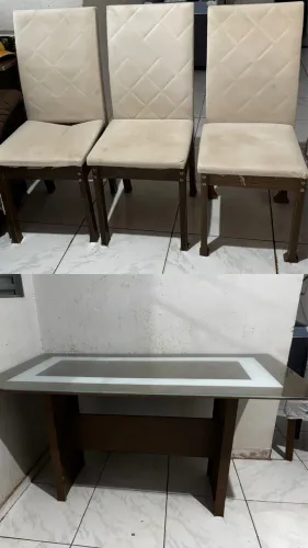 VENDO MESA COM 3 CADEIRAS
