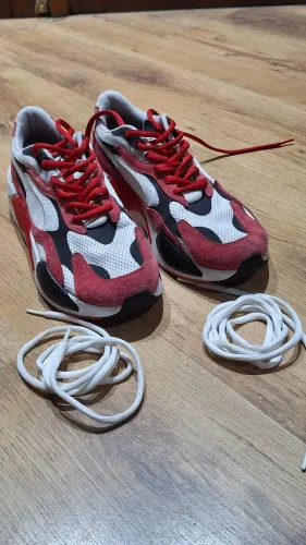 Tênis Puma RS-X3 Super High Risk Red - Tamanho 42 + 2 pares de cadarços.