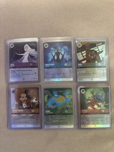 Disney Lorcana Disney100 (D100) - Set Completo com6 Cartas Promocionais Originais 2023