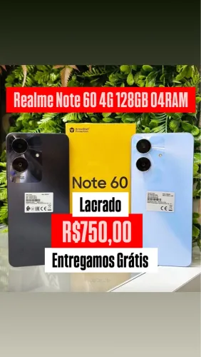 Realme Note 60 4G 128GB 04GB RAM Azul Preto Lacrado