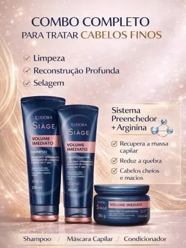 Creme de cabelo volume imediato Eudora 