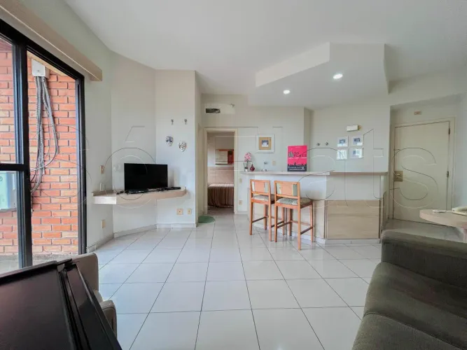 Flat Montecattini disponível para venda, mobiliado com 40m², 01 dormitório e 01 vaga