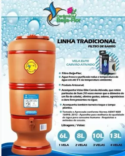 Filtros de barro 2,3 e 4 velas