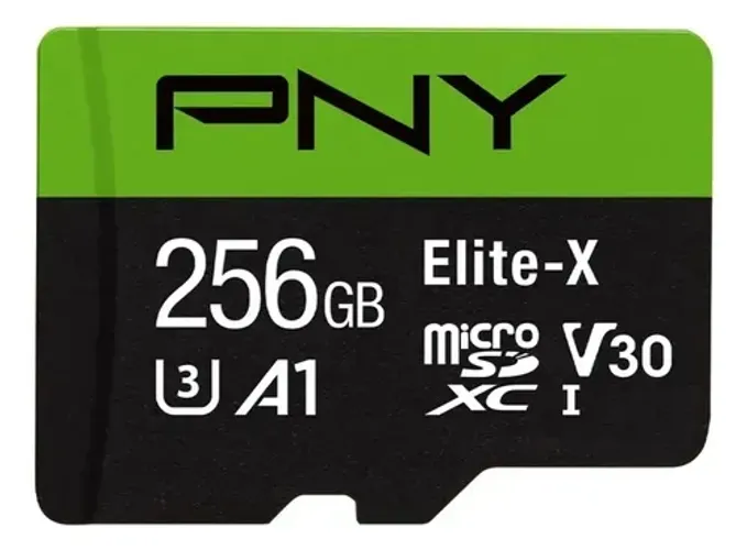 Cartão de memória PNY Elite microSDXC de 256 GB, classe 10, U3, V30, A1.