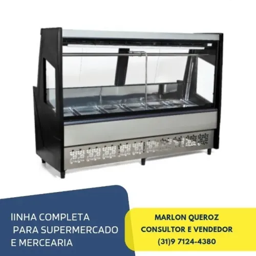 Balcão de Açougue 2M Preto Polar