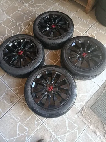 Jogo de rodas com pneu niw Civic 2010