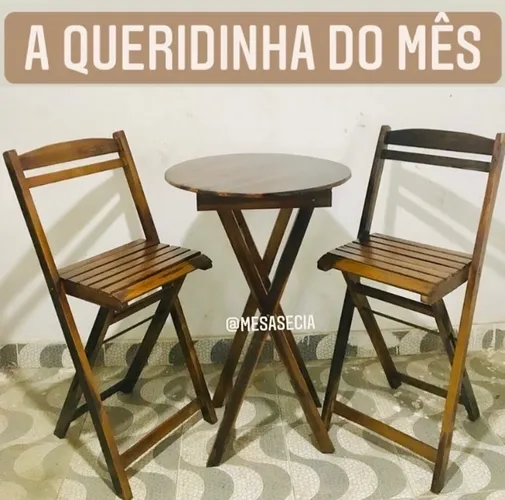 Mesa e cadeira de bar