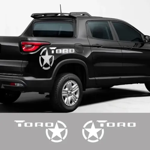 Adesivo lateral estrela Militar para Fiat Toro