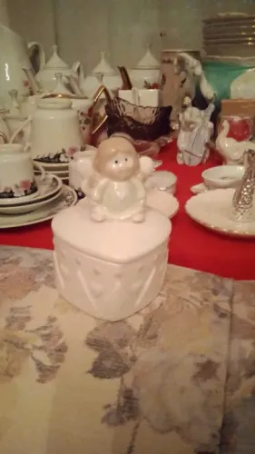 Porta joias de porcelana pequeno lindo para crianças
