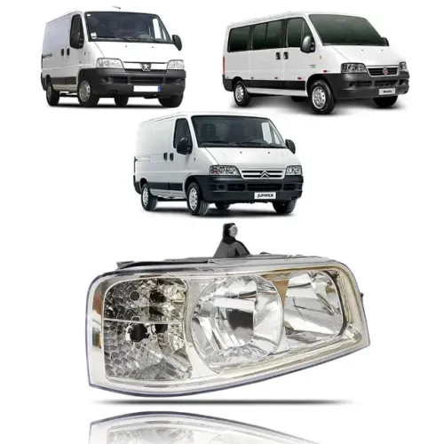 farol lado direito fiat ducato peugeot boxer citroen jumper 2006 ate 2011 