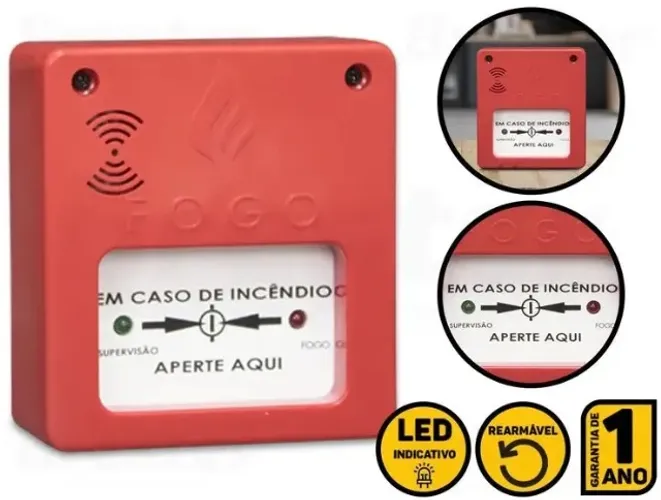 Acionador Manual para Alarme de Incendio