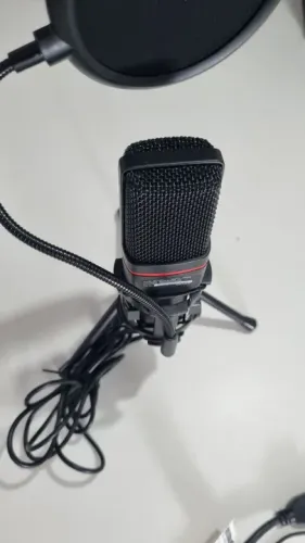 Microfone Condensador Reddragon para Streaming e Gravação