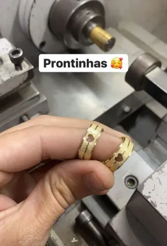 ALIANÇA EM MOEDA ANTIGA IDÊNTICA AO OURO 18K