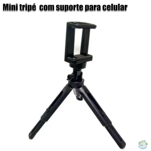 Mini Tripé De Mesa com Suporte Para Celular Kit Youtubers