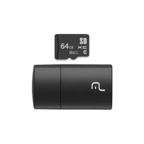 Cartão de Memória Multilaser 64GB MC164 com Adaptador USB Pen Drive - WZetta