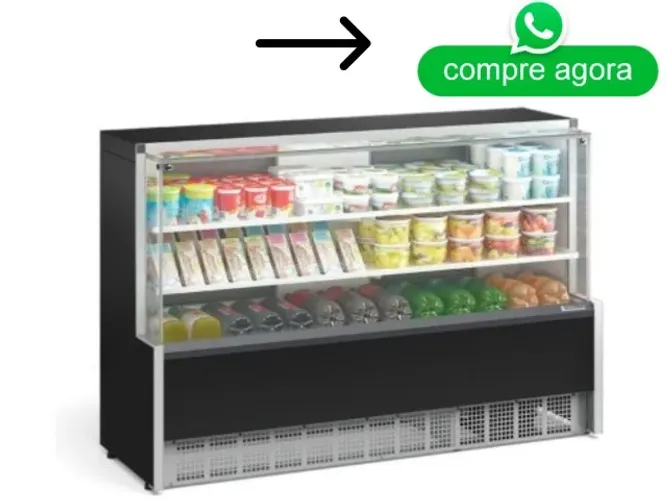 Balcão Refrigerado Vidro Reto 1,75M 2 Placas Frias Gelopar 220v