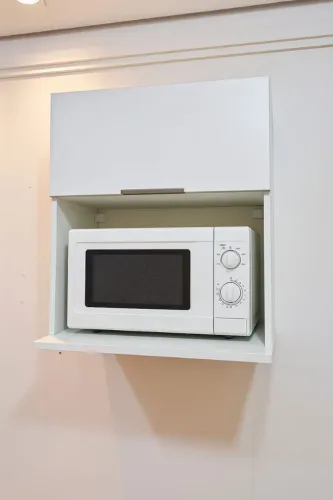 SUPORTE DE MICRO-ONDAS COM PORTA E NICHO ABERTO 
