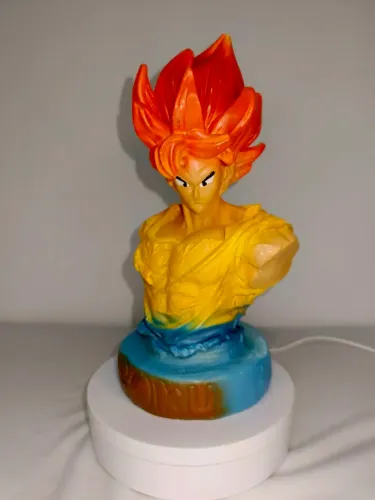 Escultura Cofre Goku Super Saiyajin - Decoração Anime