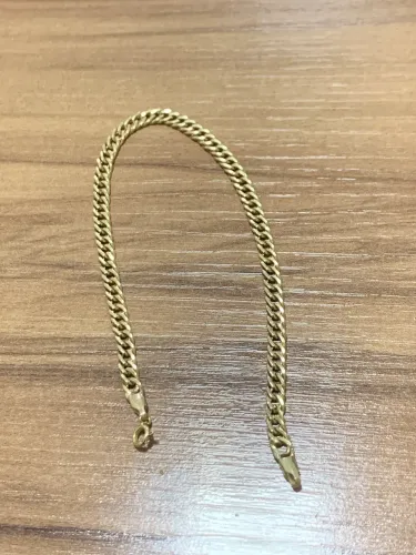 Pulseira fina ouro 18