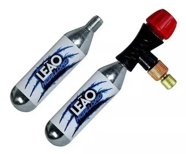 Kit bomba de encher pneu e 2 CO2 (entrega)