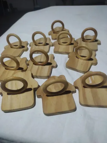 Kit natal porta guardanapo madeira