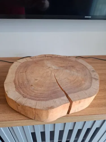 Base de madeira para decoração
