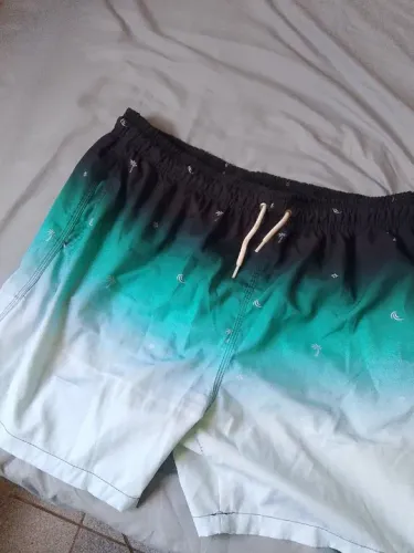 Shorts de Praia Masculino - Verde e Branco