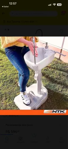 Lavatório Nautika Ecoclean portátil novo!