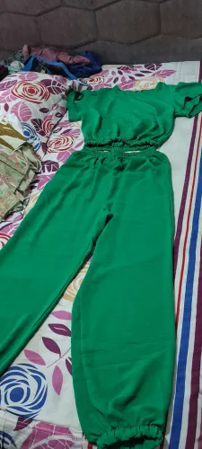 Conjunto tecido Crepe Duna GG Verde