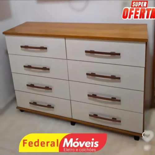 Cômoda 8 Gavetas - Novo Modelo, Máximo Espaço e Funcionalidade