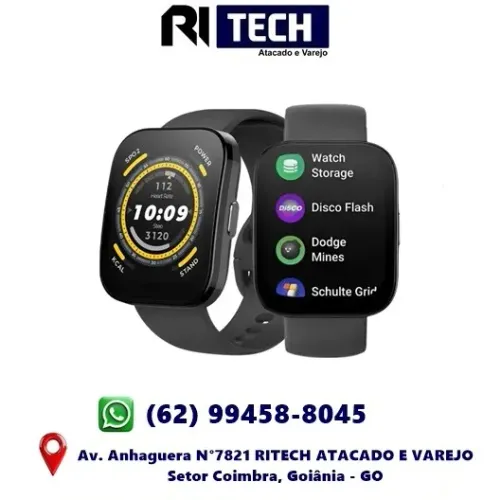 Amazfit Bip 5 GPS Chamadas Bluetooth Bateria de 10 dias Tela Grande Conta Passos