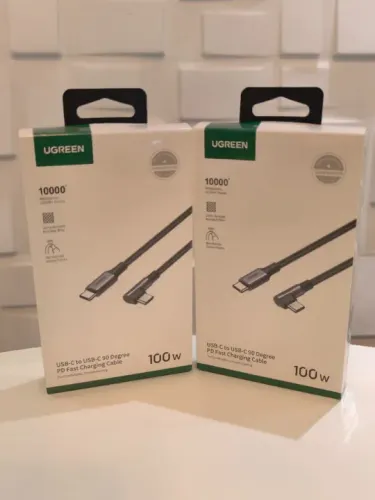 Cabo Ugreen USB-C/USB-C 90 100W US334 1M - Preto