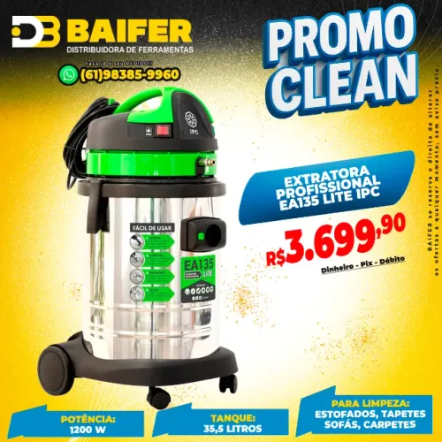 Extratora Para Limpeza de Carpete Estofados Sofás Profissional EA135 Lite IPC