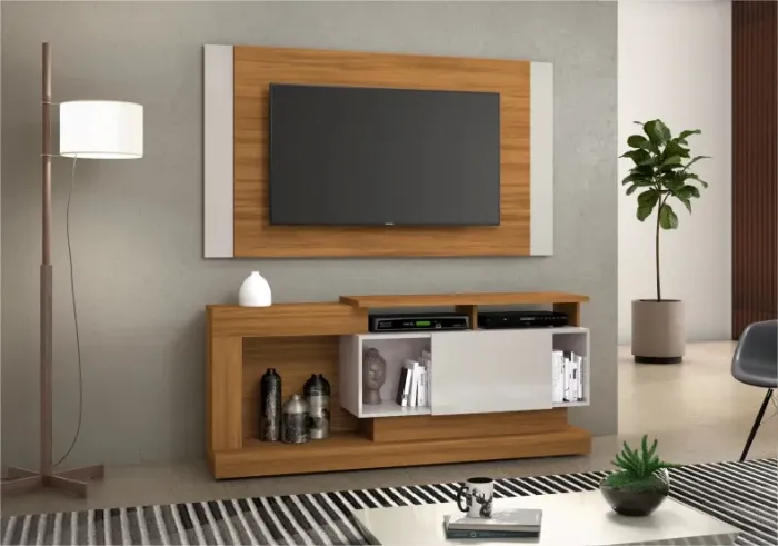 Rack para TV com Painel Moderno