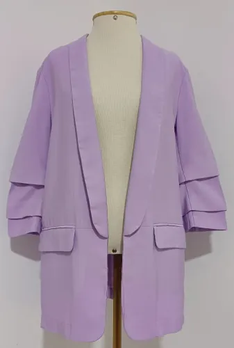 Blazer Alongado Feminino Lilás - Clockhouse C&A