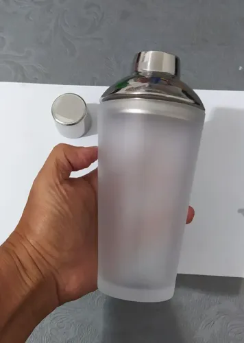 Coqueteleira em Vidro Jateado 500 ml - Importada.