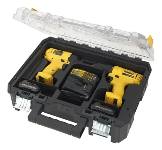 KIT PARAFUSADEIRA+CH IMPACTO DEWALT C/2BAT 1.3AH 12V+MALETA