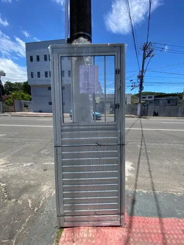 ÚLTIMA CHANCE - PORTA DE ALUMÍNIO BRANCO 60cm 70cm 80cm